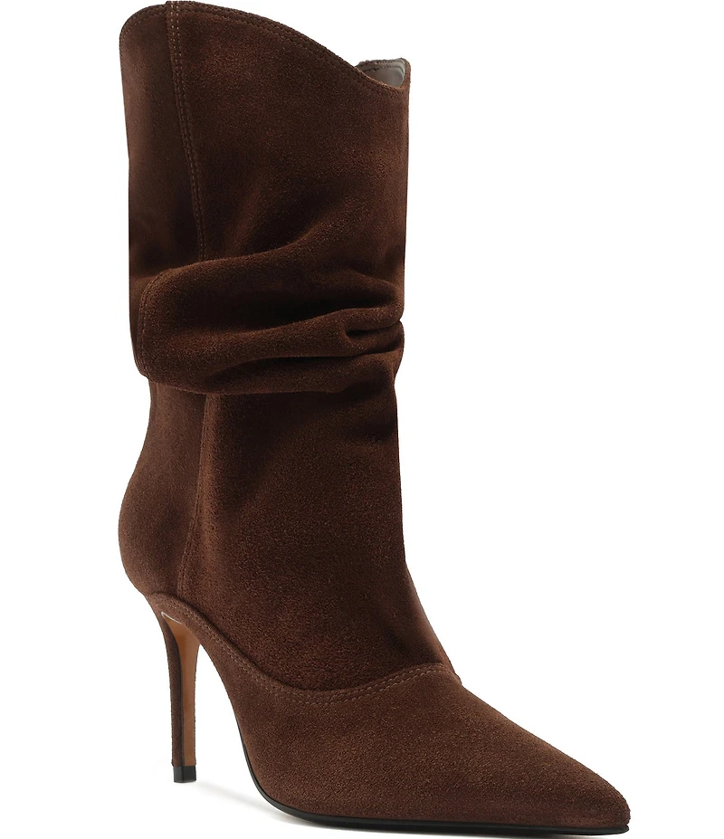 Schutz Maryana Slouch Suede Pointed Toe Boots