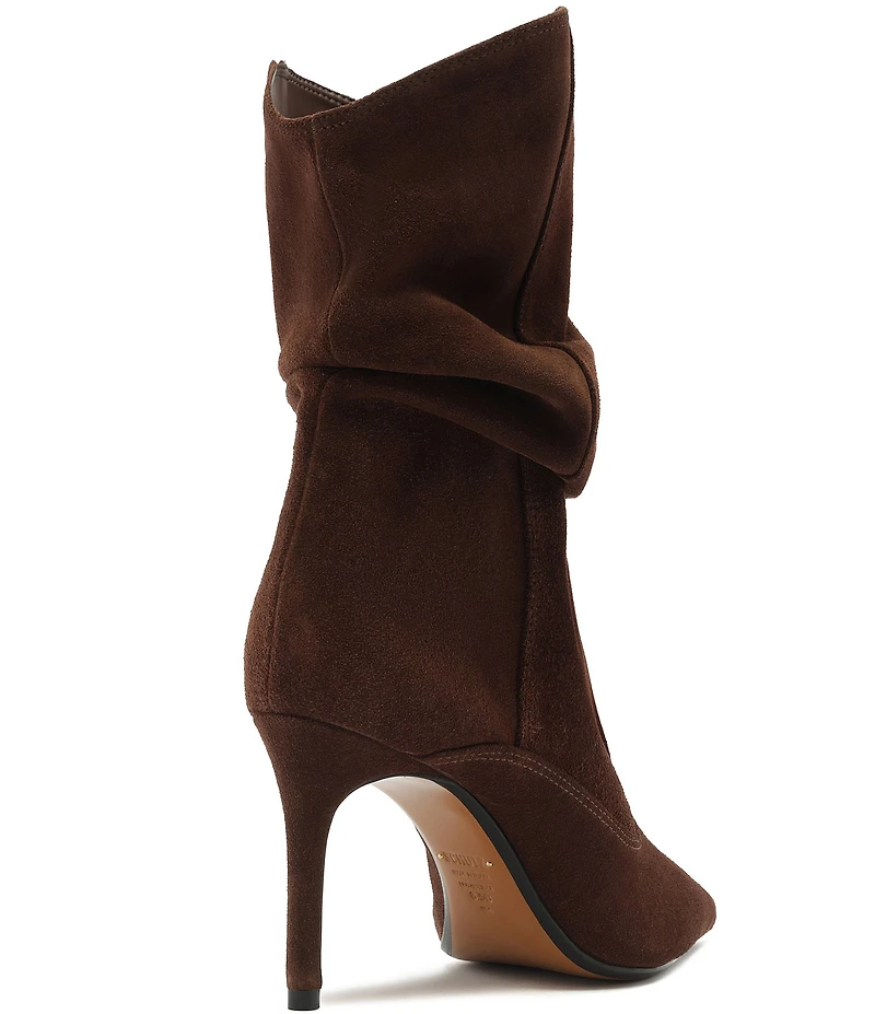 Schutz Maryana Slouch Suede Pointed Toe Boots