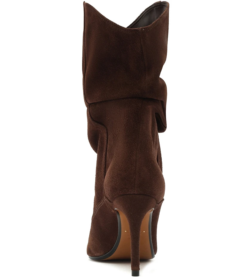 Schutz Maryana Slouch Suede Pointed Toe Boots