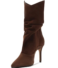 Schutz Maryana Slouch Suede Pointed Toe Boots