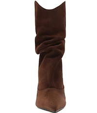 Schutz Maryana Slouch Suede Pointed Toe Boots