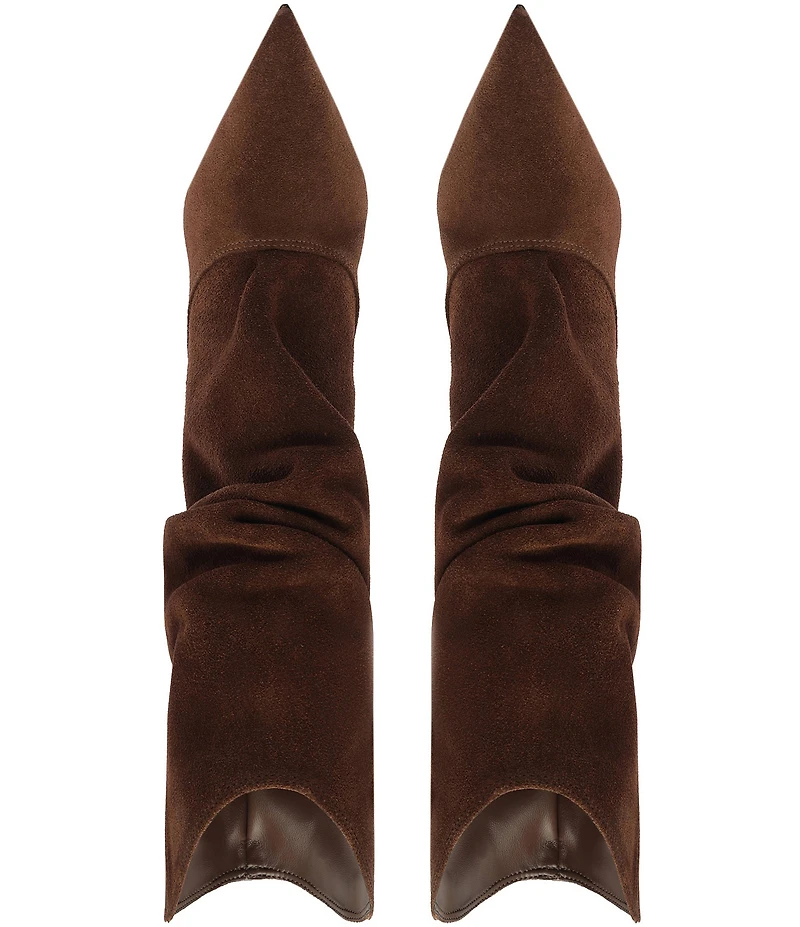 Schutz Maryana Slouch Suede Pointed Toe Boots