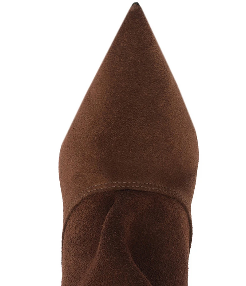 Schutz Maryana Slouch Suede Pointed Toe Boots