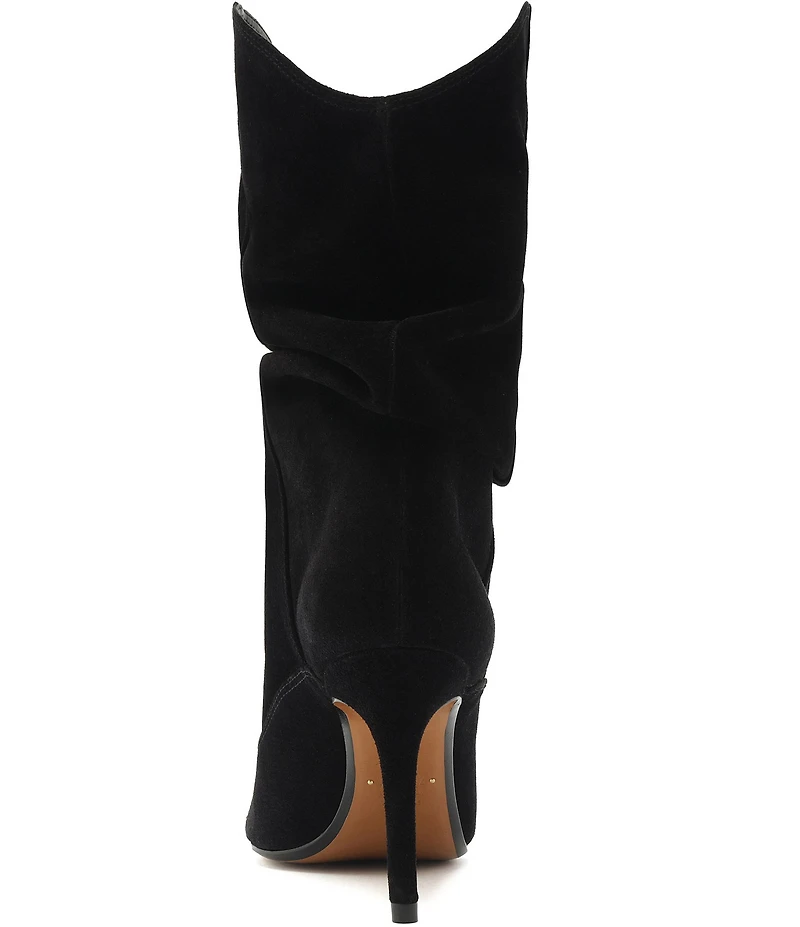 Schutz Maryana Slouch Suede Pointed Toe Boots