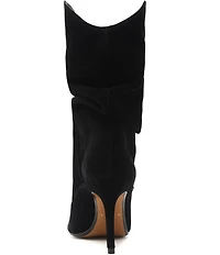 Schutz Maryana Slouch Suede Pointed Toe Boots