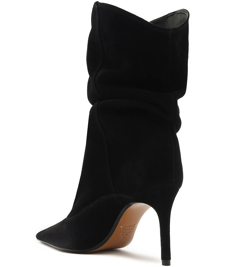 Schutz Maryana Slouch Suede Pointed Toe Boots
