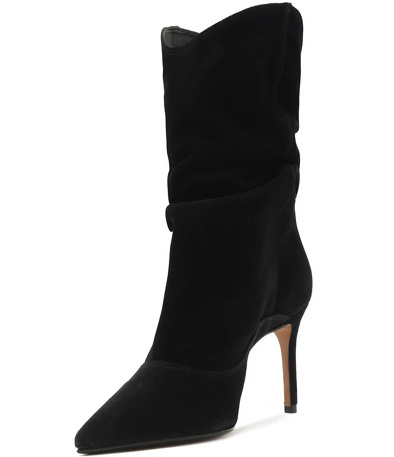 Schutz Maryana Slouch Suede Pointed Toe Boots