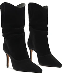 Schutz Maryana Slouch Suede Pointed Toe Boots