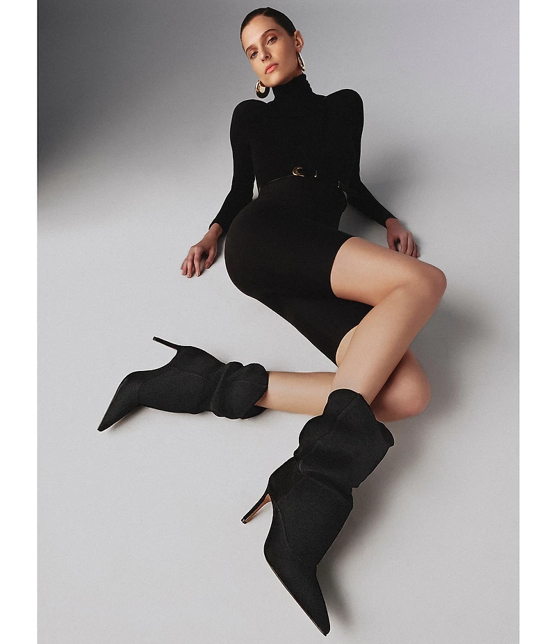 Schutz Maryana Slouch Suede Pointed Toe Boots