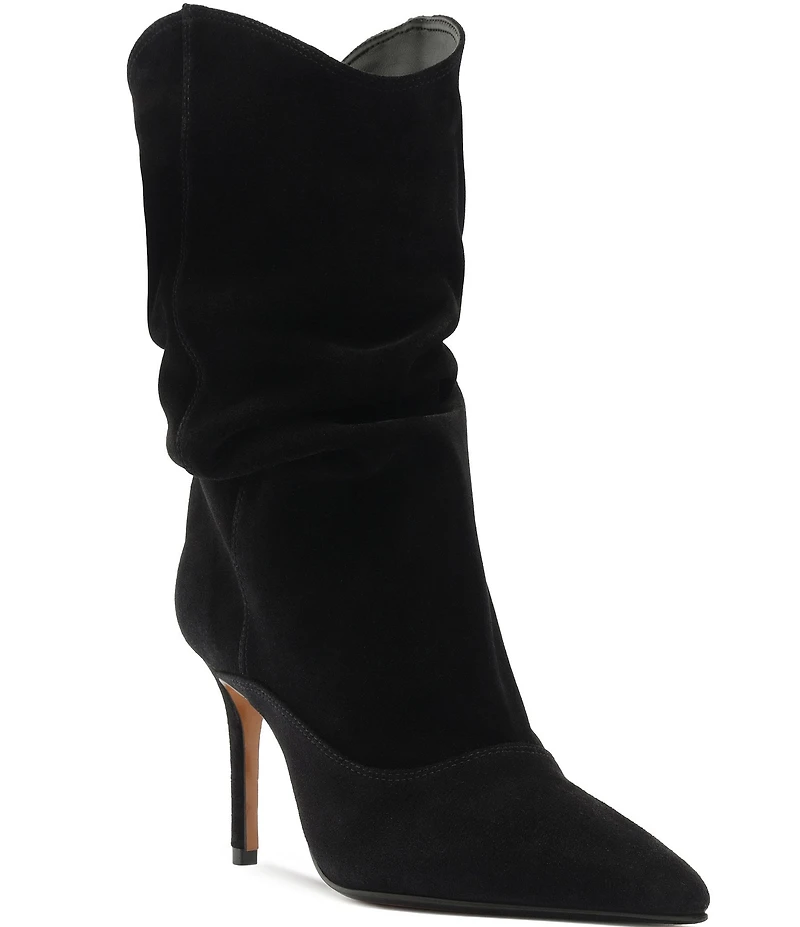Schutz Maryana Slouch Suede Pointed Toe Boots
