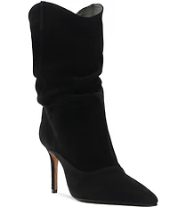 Schutz Maryana Slouch Suede Pointed Toe Boots