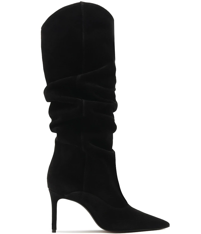 Schutz Maryana Up Slouch Nubuck Suede Tall Boots