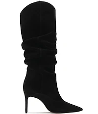 Schutz Maryana Up Slouch Nubuck Suede Tall Boots