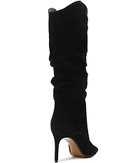 Schutz Maryana Up Slouch Nubuck Suede Tall Boots