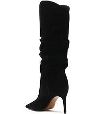 Schutz Maryana Up Slouch Nubuck Suede Tall Boots
