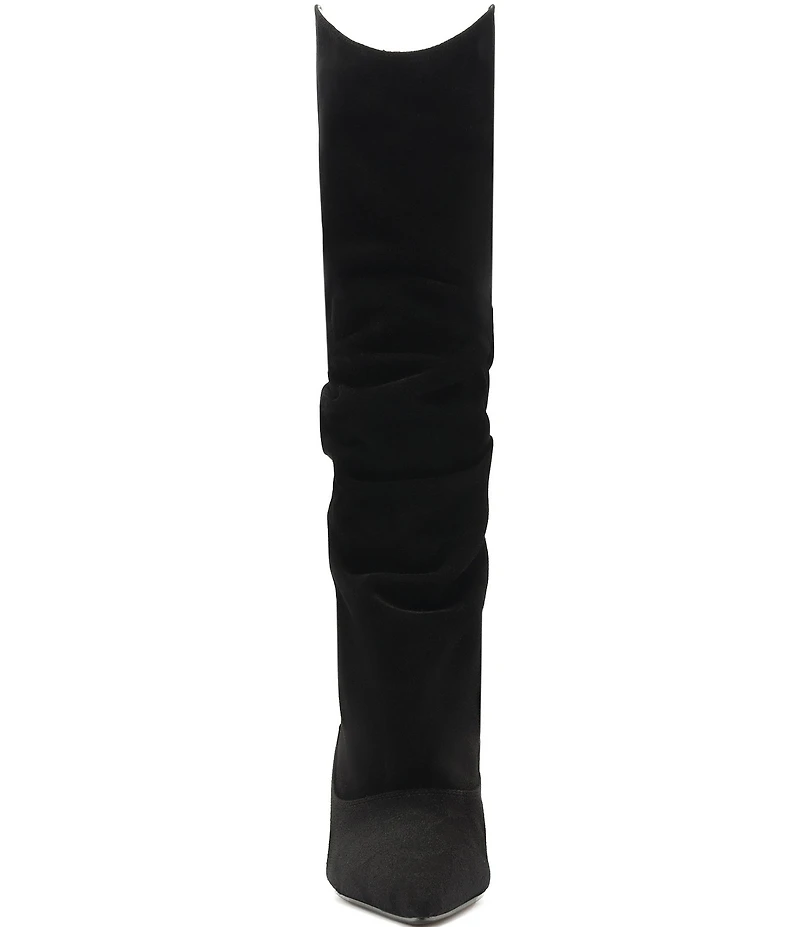 Schutz Maryana Up Slouch Nubuck Suede Tall Boots