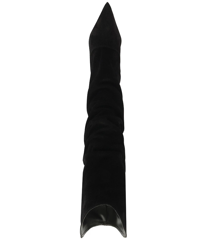 Schutz Maryana Up Slouch Nubuck Suede Tall Boots