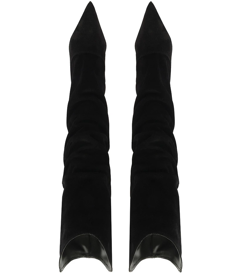 Schutz Maryana Up Slouch Nubuck Suede Tall Boots