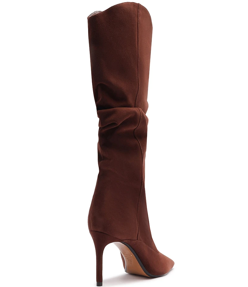 Schutz Maryana Up Slouch Nubuck Suede Tall Boots