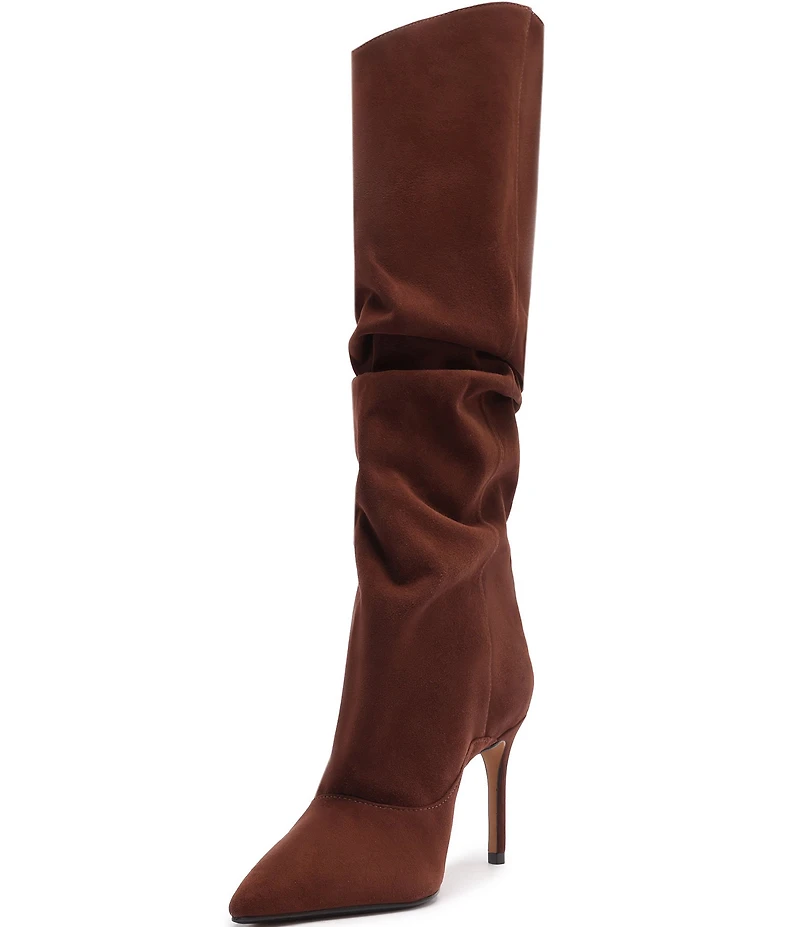 Schutz Maryana Up Slouch Nubuck Suede Tall Boots