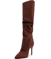 Schutz Maryana Up Slouch Nubuck Suede Tall Boots