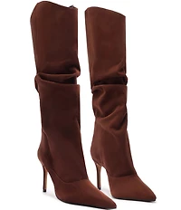 Schutz Maryana Up Slouch Nubuck Suede Tall Boots