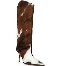 Schutz Maryana Wild Cow Print Hair Calf Tall Boots