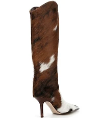 Schutz Maryana Wild Cow Print Hair Calf Tall Boots