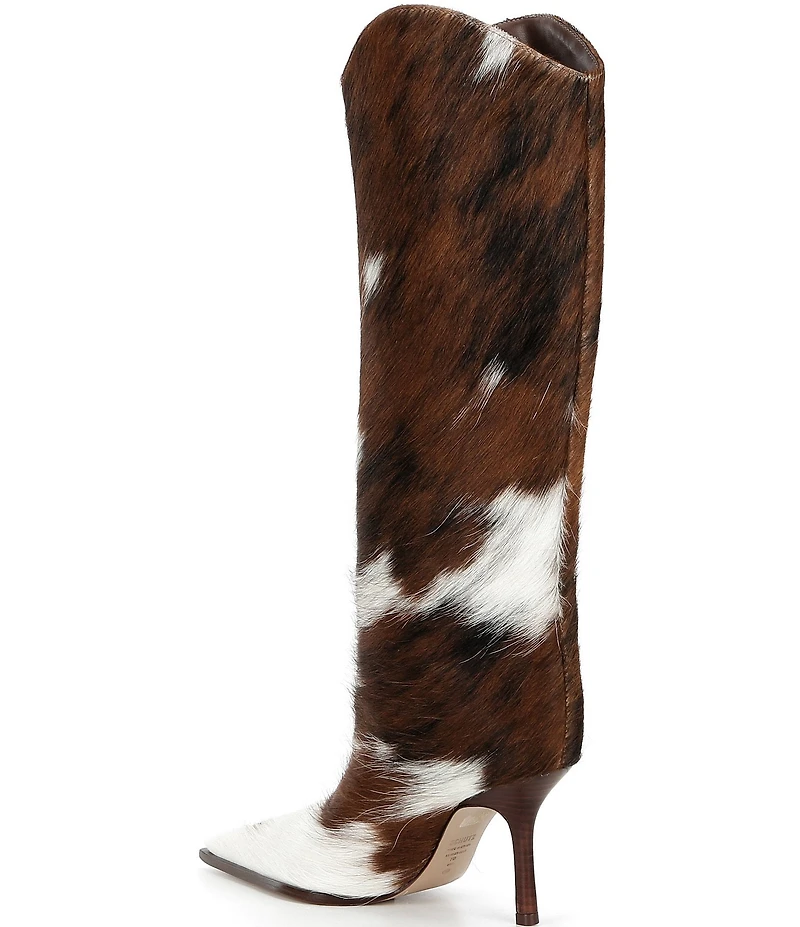 Schutz Maryana Wild Cow Print Hair Calf Tall Boots