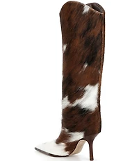 Schutz Maryana Wild Cow Print Hair Calf Tall Boots