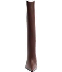 Schutz Maryann Curve Leather High Heel Stiletto Boots