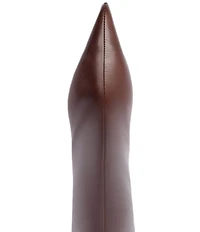 Schutz Maryann Curve Leather High Heel Stiletto Boots