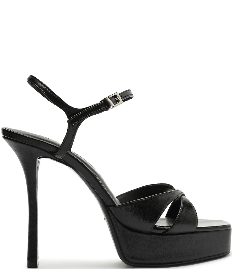 Schutz Maxine Leather Stiletto Platform Dress Sandals