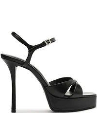 Schutz Maxine Leather Stiletto Platform Dress Sandals