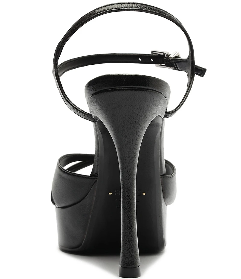 Schutz Maxine Leather Stiletto Platform Dress Sandals