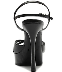 Schutz Maxine Leather Stiletto Platform Dress Sandals