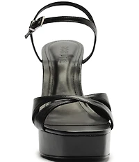 Schutz Maxine Leather Stiletto Platform Dress Sandals