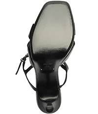 Schutz Maxine Leather Stiletto Platform Dress Sandals