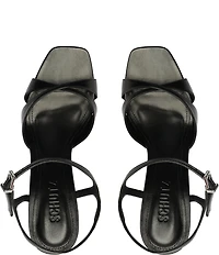 Schutz Maxine Leather Stiletto Platform Dress Sandals