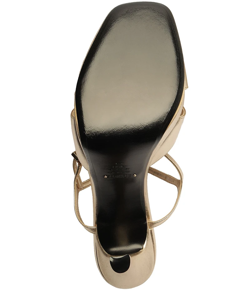 Schutz Maxine Leather Stiletto Platform Dress Sandals