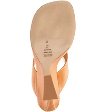 Schutz Maya Leather High Wedge Thong Sandals