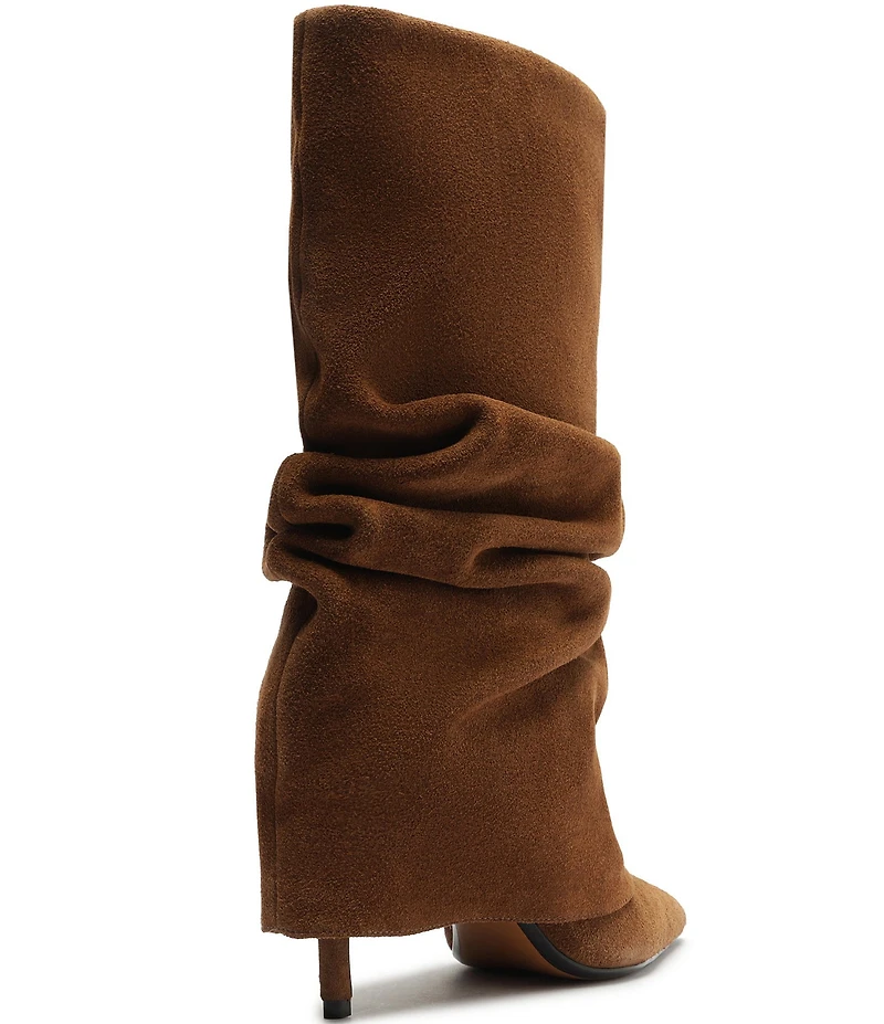 Schutz Mikki Cloak Suede Mid Calf Boots
