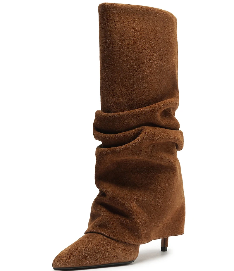 Schutz Mikki Cloak Suede Mid Calf Boots