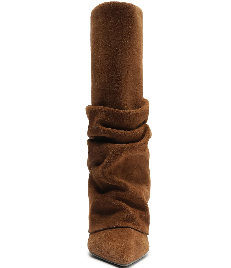 Schutz Mikki Cloak Suede Mid Calf Boots