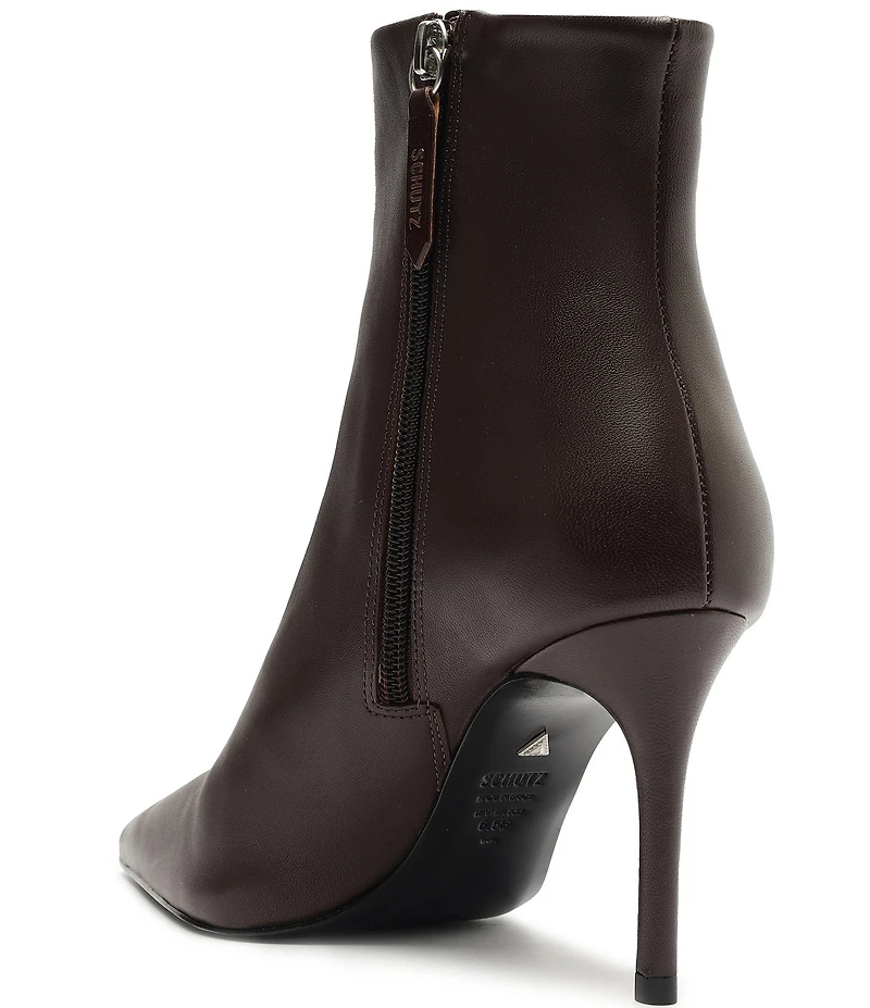 Schutz Mikki Leather Dress Booties