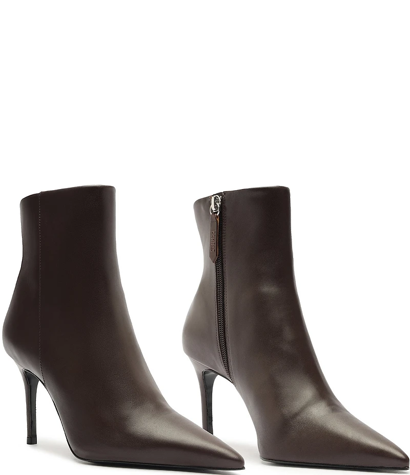 Schutz Mikki Leather Dress Booties