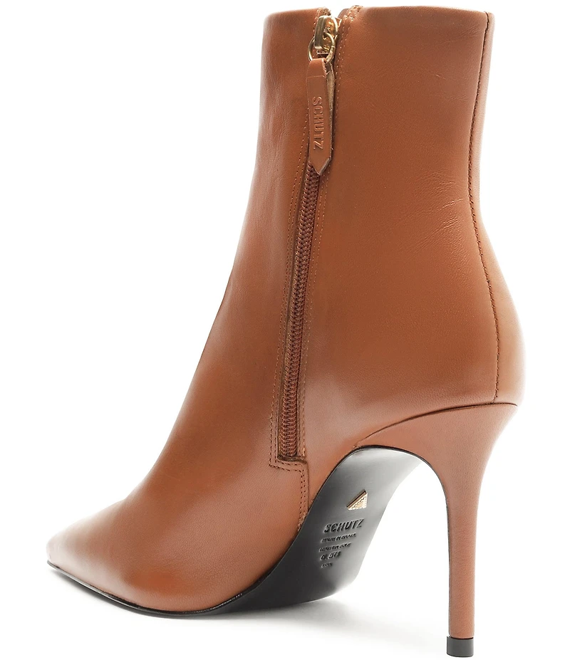 Schutz Mikki Leather Dress Booties