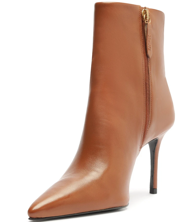 Schutz Mikki Leather Dress Booties