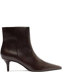 Schutz Mikki Mid Leather Dress Booties