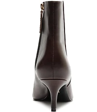 Schutz Mikki Mid Leather Dress Booties